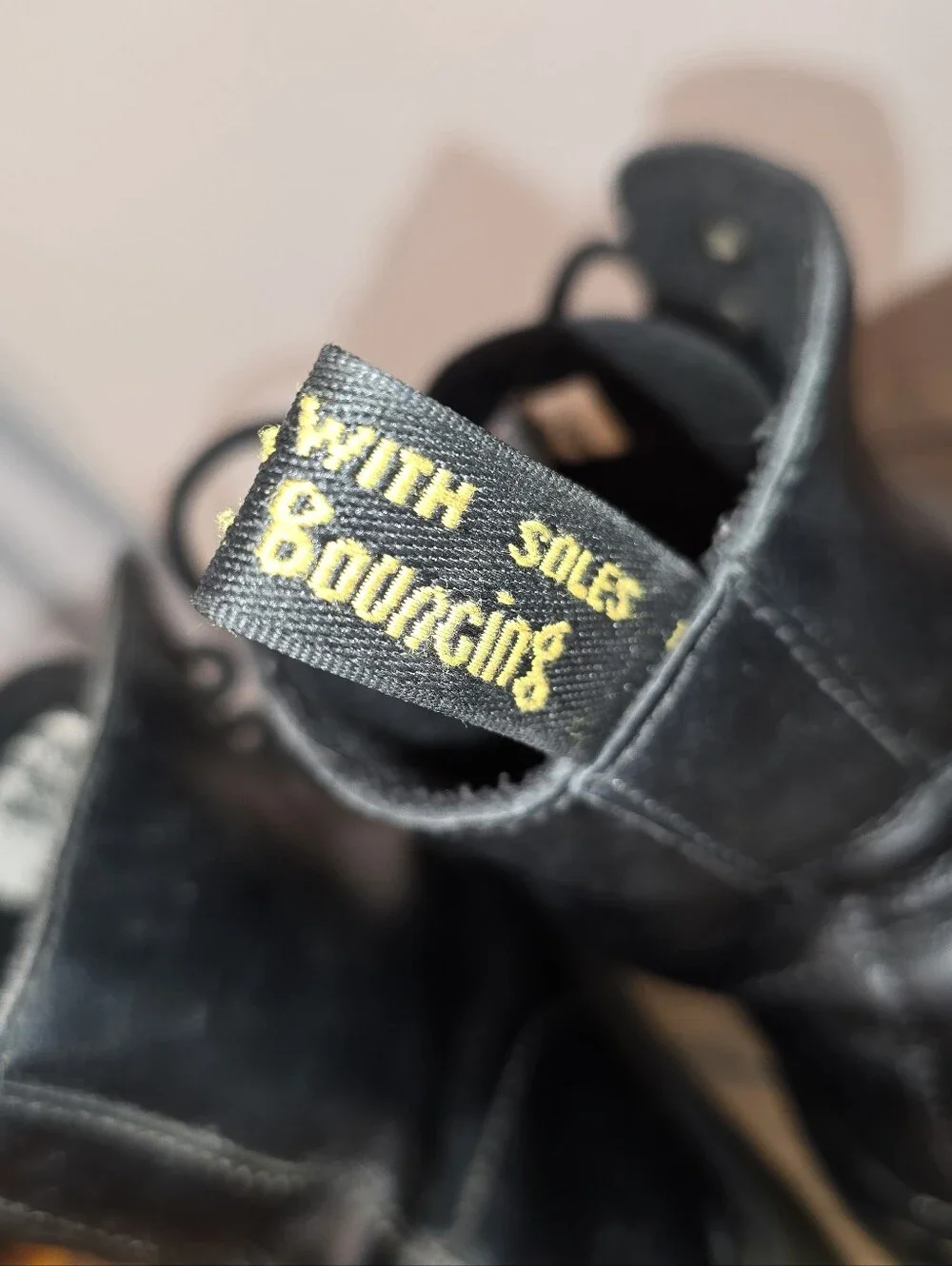 Dr. Martens Luana Black Leather Lace-Up Combat Boots Women's Size 9